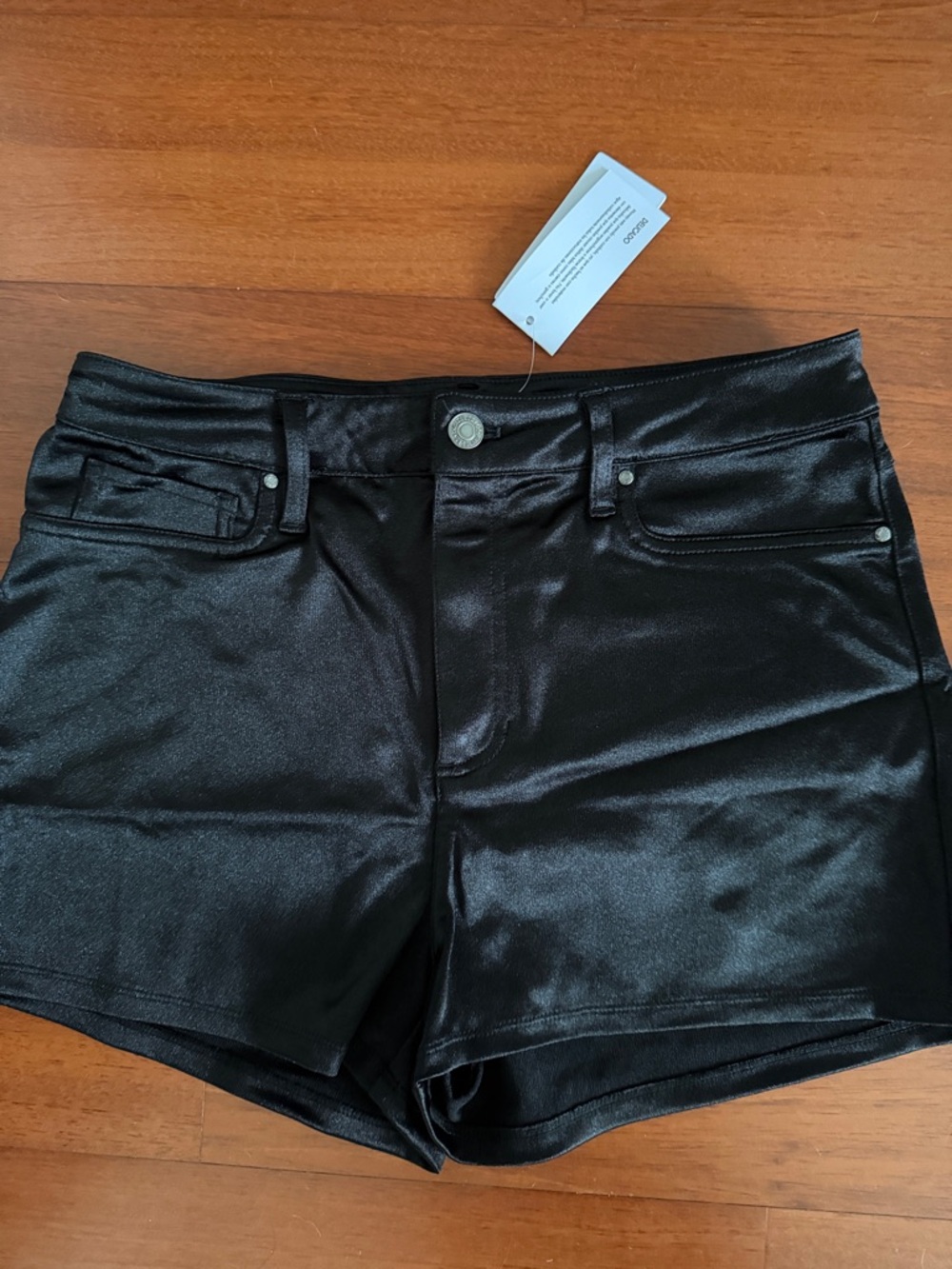 Guess Women’s Black Coated Denim Shorts 8